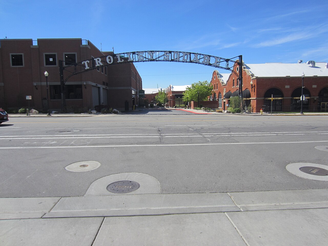Trolley Square entrance sign in Salt Lake City, home of Momentum Trolley Square